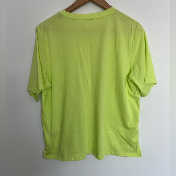 ELLE oversized Lime Green T-Shirt size small - Picture 6 of 6